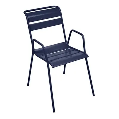 Fermob - Fauteuil bridge empilable Monceau - Bleu - Acier peint - Designer Studio Fermob