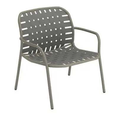 Emu - Fauteuil bas Yard - Gris - Sangles élastiques - Designer Stefan Diez