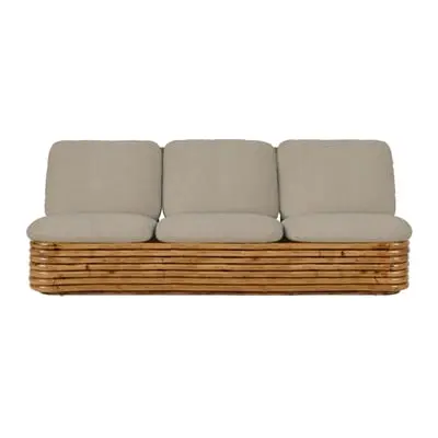 Gubi - Canapé 3 places ou + Bohemian 72 - Beige - Rotin - Designer Gabriella Crespi