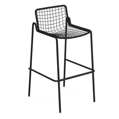 Emu - Tabouret haut empilable Rio R50 - Noir - Acier - Designer Anton Cristell