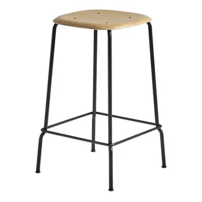 Hay - Tabouret de bar Soft Edge - Noir - Contreplaqué de chêne verni - Designer Iskos-Berlin