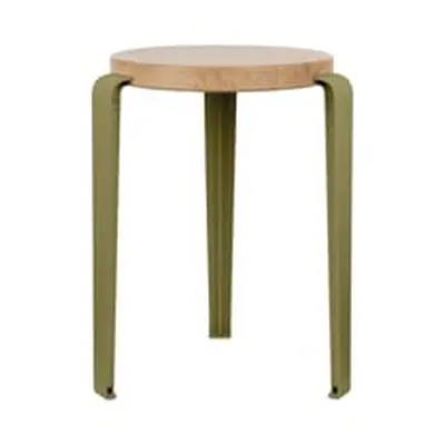 TIPTOE - Tabouret empilable Lou - Vert - Chêne massif éco-certifié - Designer Gregory Cibert