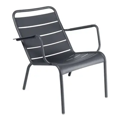 Fermob - Fauteuil bas Luxembourg - Gris - Aluminium laqué - Designer Frédéric Sofia