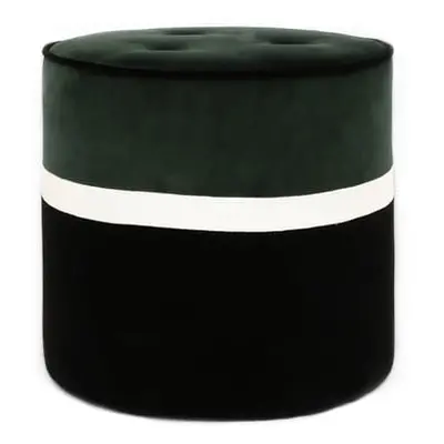 Maison Sarah Lavoine - Pouf Léo - Vert - Velours - Designer Sarah Lavoine