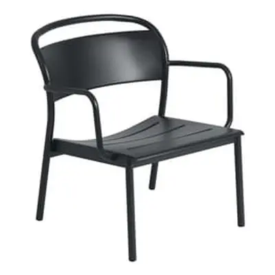 Muuto - Fauteuil bas Linear - Noir - Acier - Designer Thomas Bentzen