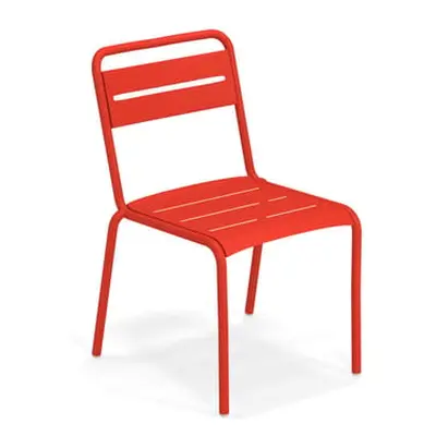 Emu - Chaise empilable Star - Rouge - Aluminium