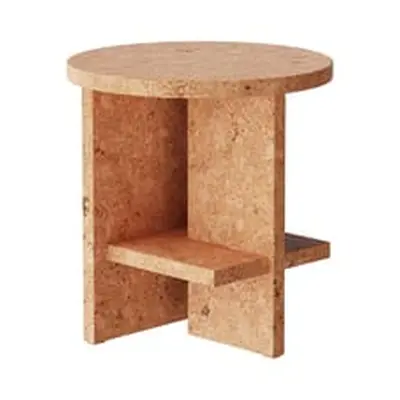 NINE - Table d'appoint Tee - Beige - Liège - Designer Matteo Fogale