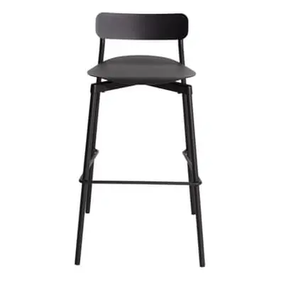 Petite Friture - Tabouret haut empilable Fromme - Noir - Aluminium - Designer Tom Chung