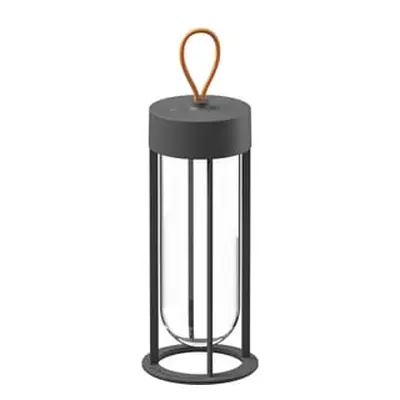 Flos - Lampe extérieur sans fil rechargeable In Vitro - Gris - Verre borosilicaté - Designer Phi