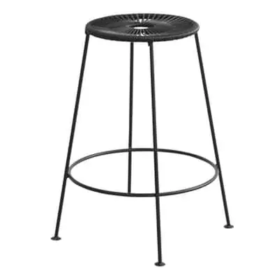 OK Design pour Sentou Edition - Tabouret de bar Acapulco - Noir - Corde plastique - Designer Sen