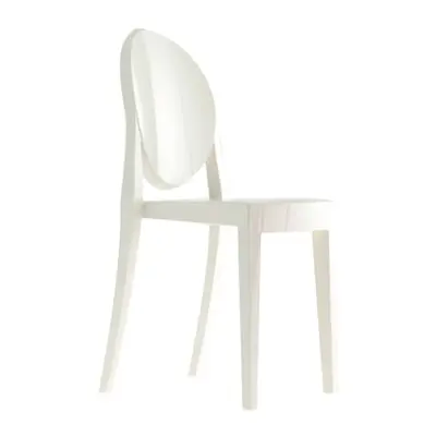 Kartell - Chaise empilable Ghost - Blanc - Polycarbonate 2.0 - Designer Philippe Starck