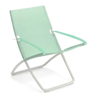 Emu - Chaise longue pliable inclinable Snooze - Vert - Tissu technique - Designer Marco Marin