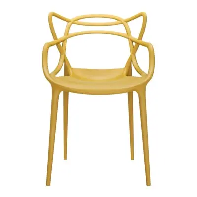 Kartell - Chaise empilable Masters - Jaune - Technopolymère thermoplastique recyclé - Designer P