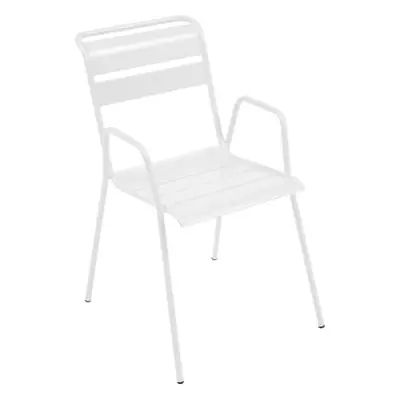 Fermob - Fauteuil bridge empilable Monceau - Blanc - Acier peint - Designer Studio Fermob