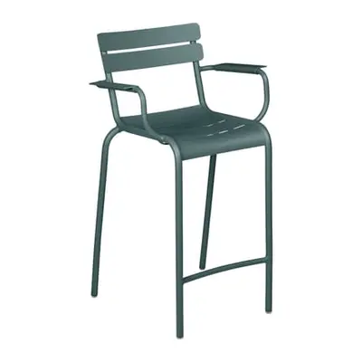 Fermob - Tabouret haut empilable Luxembourg - Gris - Aluminium - Designer Frédéric Sofia