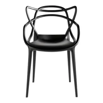 Kartell - Chaise empilable Masters - Noir - Technopolymère thermoplastique recyclé - Designer Ph