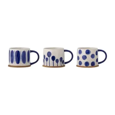 Bloomingville - Mug Vaisselle - Bleu - Grès émaillé