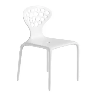 Moroso - Chaise empilable Supernatural - Blanc - Fibre de verre - Designer Ross Lovegrove