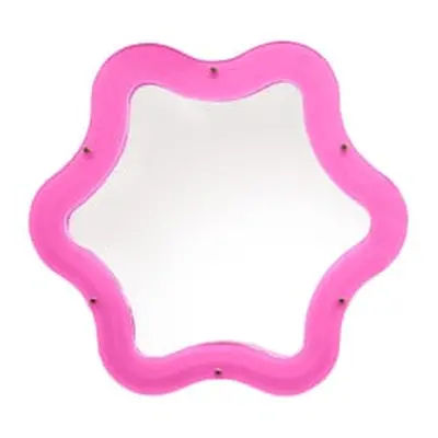 Seletti - Miroir lumineux avec prise Supercurve - Rose - Acrylique - Designer BBMDS