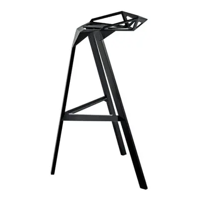 Magis - Tabouret haut empilable One - Noir - Aluminium - Designer Konstantin Grcic