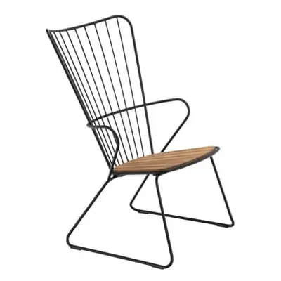 Houe - Fauteuil bas Paon - Bois naturel - Acier revêtement poudre - Designer Henrik Pedersen