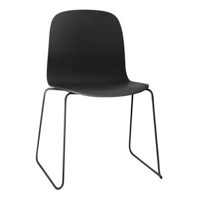 Muuto - Chaise empilable Visu - Noir - Contreplaqué de frêne - Designer Mika Tolvanen