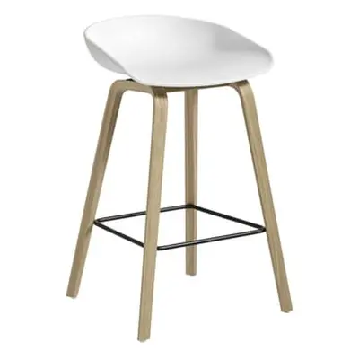 Hay - Tabouret de bar About a stool - Blanc - Chêne laqué - Designer Hee Welling