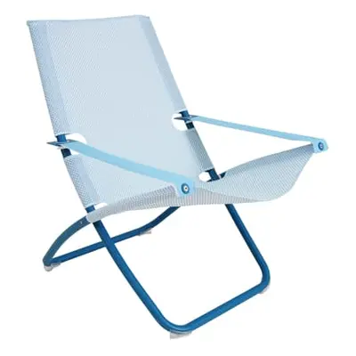 Emu - Chaise longue pliable inclinable Snooze - Bleu - Tissu technique - Designer Marco Marin