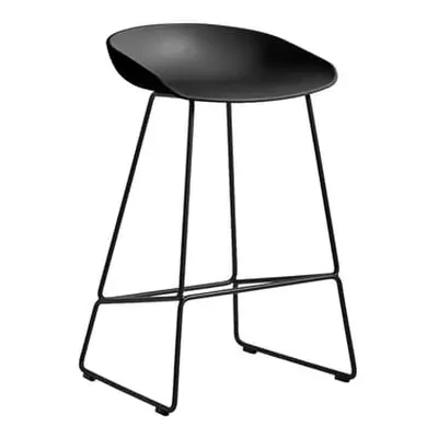 Hay - Tabouret de bar About a stool - Noir - Polypropylène recyclé - Designer Hee Welling