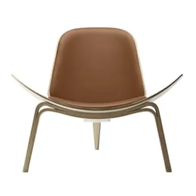 CARL HANSEN & SON - Fauteuil lounge Wegner - Marron - Contreplaqué de noyer huilé - Designer Han