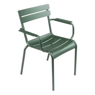 Fermob - Fauteuil empilable Luxembourg - Vert - Aluminium laqué - Designer Frédéric Sofia