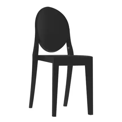 Kartell - Chaise empilable Ghost - Noir - Polycarbonate 2.0 - Designer Philippe Starck