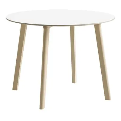 Hay - Table ronde Copenhague - Bois naturel - Stratifié recouvert de laminé plastique - Designer