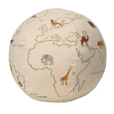 Ferm Living - Pouf The World - Blanc - Coton organique - Designer Trine Andersen