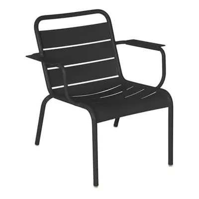 Fermob - Fauteuil lounge Luxembourg - Noir - Aluminium - Designer Frédéric Sofia