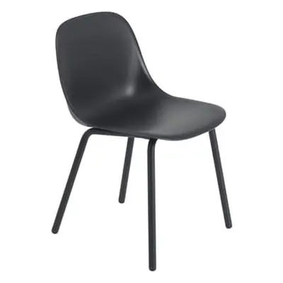 Muuto - Chaise Fiber OUTDOOR - Noir - Plastique 100% recyclé - Designer Iskos-Berlin