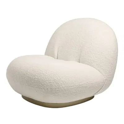 Gubi - Fauteuil rembourré Pacha - Blanc - Tissu bouclé - Designer Pierre Paulin