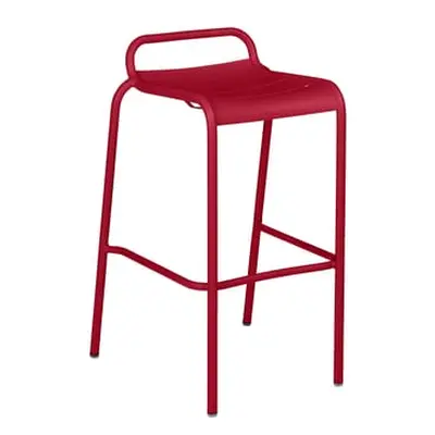 Fermob - Tabouret de bar Luxembourg - Rouge - Aluminium peint - Designer Frédéric Sofia