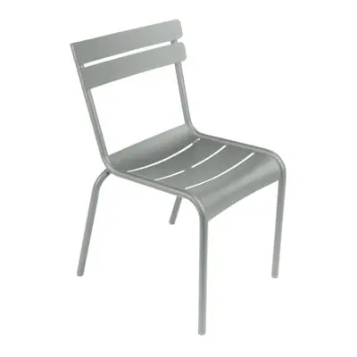 Fermob - Chaise empilable Luxembourg - Gris - Aluminiuml laqué - Designer Frédéric Sofia