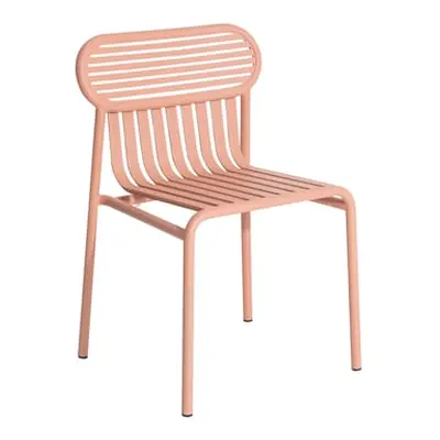 Petite Friture - Chaise empilable Week-end - Rose - Aluminium thermolaqué époxy - Designer Studi