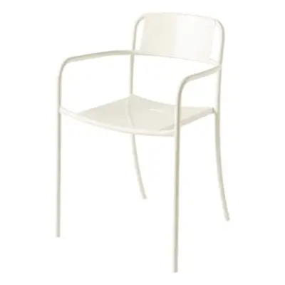 Tolix - Fauteuil empilable Patio - Blanc - Acier inoxydable - Designer Studio Pauline Deltour