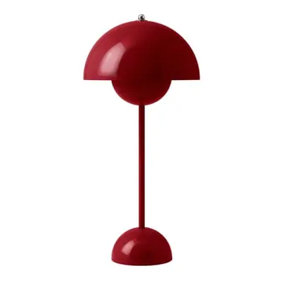 &tradition - Lampe de table FlowerPot - Rouge - Acier laqué - Designer Verner Panton