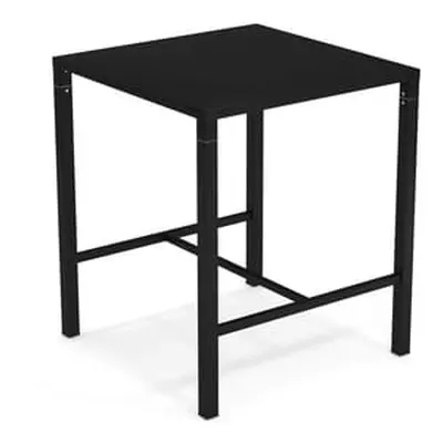 Emu - Table carrée Nova - Noir - Acier verni - Designer Aldo Ciabatti