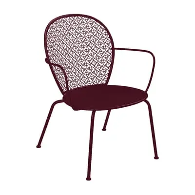 Fermob - Fauteuil bas Lorette - Violet - Acier laqué - Designer Frédéric Sofia