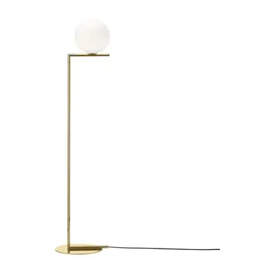 Flos - Lampadaire IC - Or - Acier finition or 24 carats - Designer Michael Anastassiades