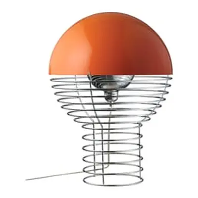 Verpan - Lampe de table Wire - Orange - Acier chromé - Designer Verner Panton