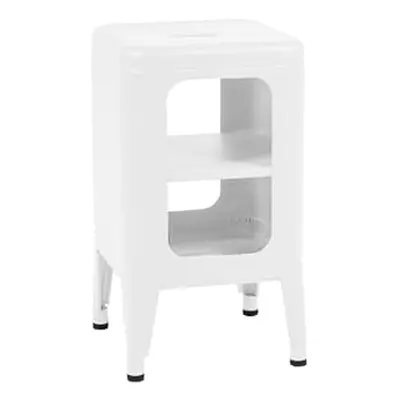 Tolix - Tabouret Meuble Tabouret - Blanc - Acier laqué - Designer Frédéric Gaunet