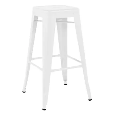 Tolix - Tabouret haut empilable Tabouret - Blanc - Acier laqué - Designer Xavier Pauchard