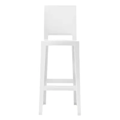 Kartell - Chaise de bar Ghost - Blanc - Polycarbonate - Designer Philippe Starck