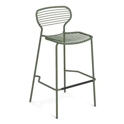 Emu - Tabouret haut empilable Apero - Vert - Acier verni - Designer Martin Drechsel